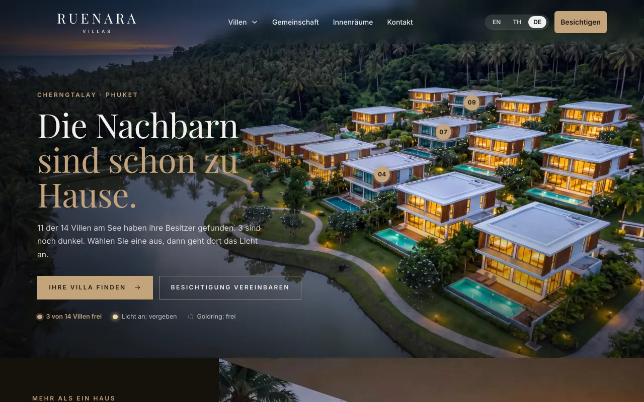 Ruenara Villas, Poolvillen zum Kauf