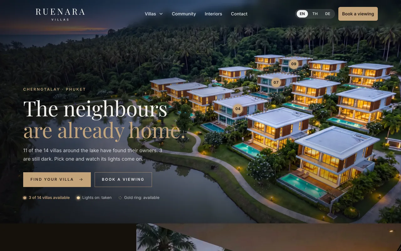 Ruenara Villas, pool villas for sale