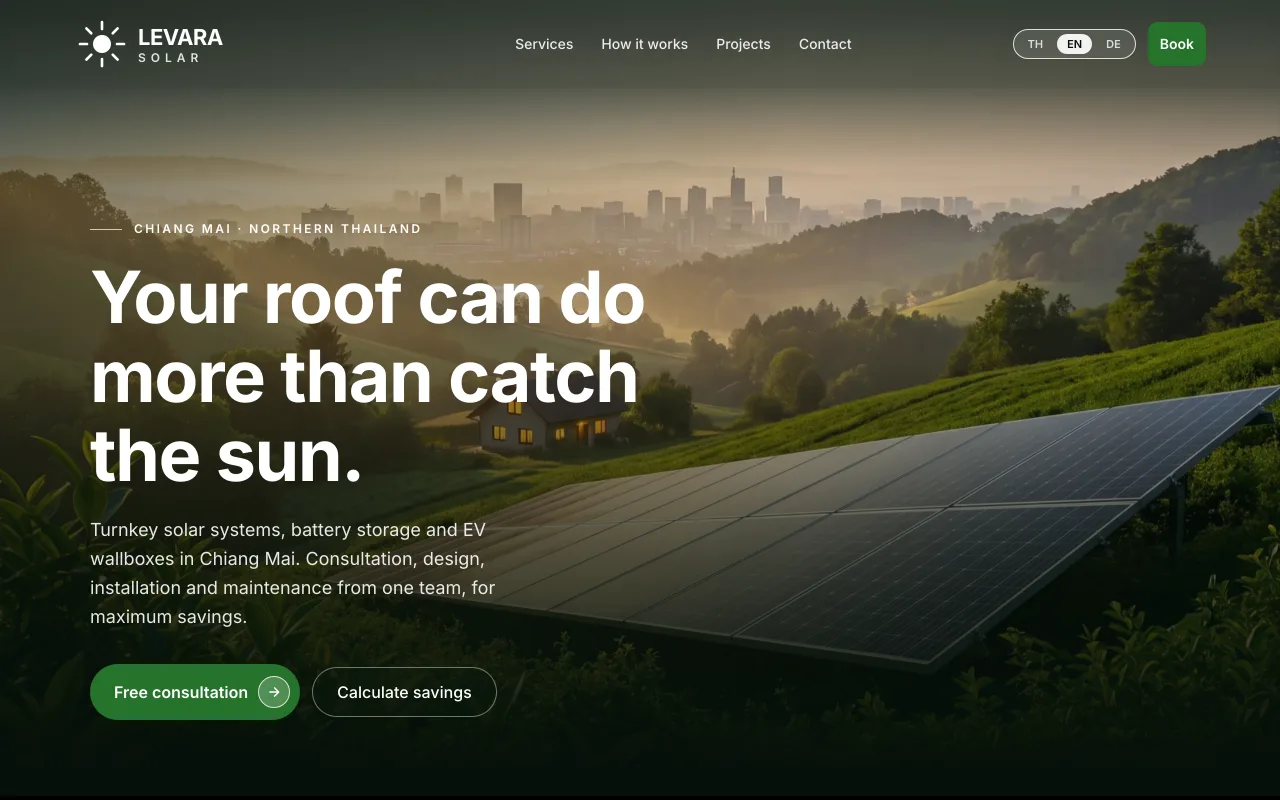 Levara Solar · Solar & EV, Chiang Mai