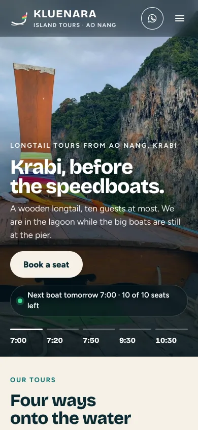 Kluenara Island Tours, island tours by longtail boat