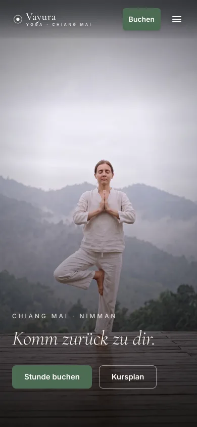Vayura Yoga, Yogastudio mit Retreats